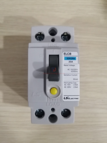 ELCB LS 2P 20A 2.5kA 30mA ( 32KGRd )