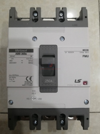 MCCB LS 3P 250A 37kA chỉnh dòng 0.7-0.85-1.0 x In ( ABS203c FMU )