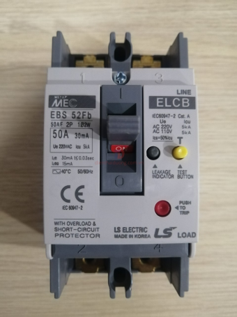 ELCB LS 2P 50A 5kA 30mA ( EBS52Fb )