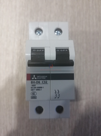 MCB MITSUBISHI 2P 32A 6kA ( BH-D6 )