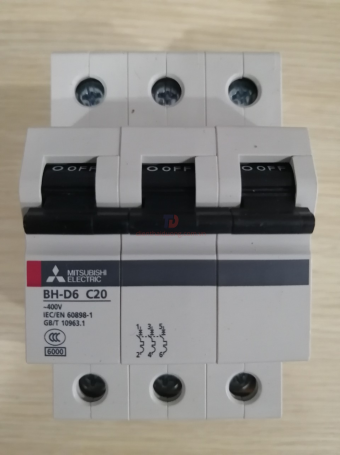 MCB MITSUBISHI 3P 20A 6kA ( BH-D6 )