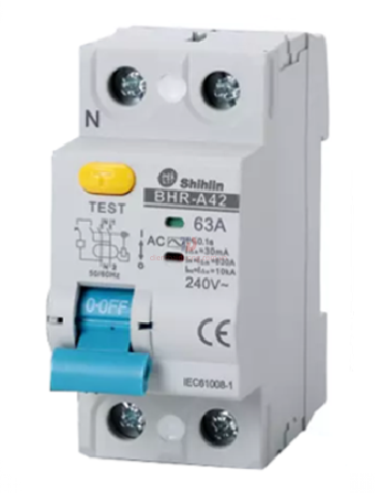 RCCB SHIHLIN 2P 63A 30/100/300mA ( BHR-A )