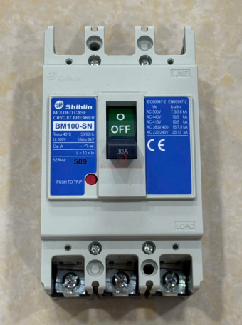 MCCB SHIHLIN 3P 30A 15kA ( BM100-SN )
