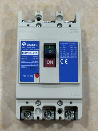 MCCB SHIHLIN 3P 40A 15kA ( BM100-SN )