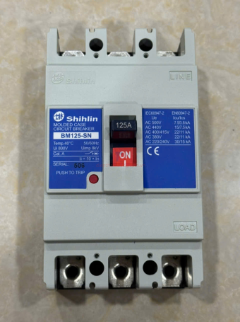 MCCB SHIHLIN 3P 125A 22kA ( BM125-SN )