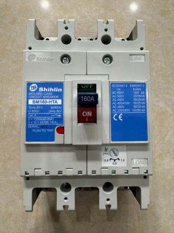 MCCB SHIHLIN 3P 160A 50kA ( BM160-HTA )