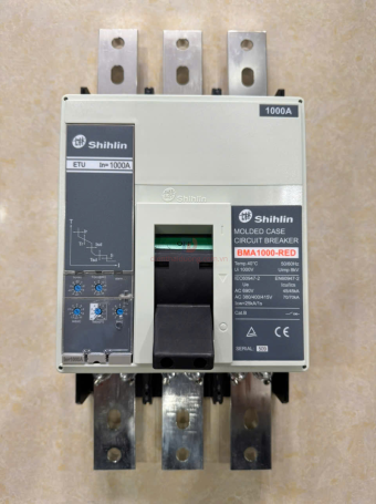 MCCB SHIHLIN 3P 1000A 70kA ( BMA1000-RED ) chỉnh dòng điện tử 0.4~1.0*In