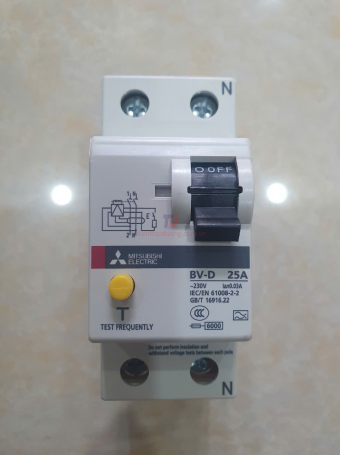 RCCB MITSUBISHI 2P 25A 30mA/300mA ( BV-D )