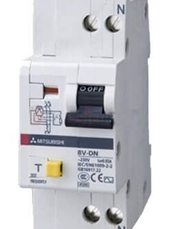 RCBO MITSUBISHI 1P+N 40A 6KA 30mA/100mA/300mA ( BV-DN6 )