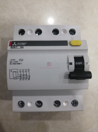 RCCB MITSUBISHI 4P 16A 30mA/100mA/300mA ( BVW-T )