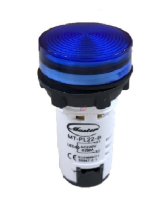 Đèn báo led MASTER màu xanh dương IP65 ( MT-PL22-B )