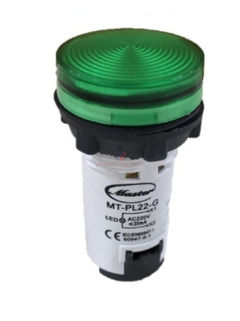 Đèn báo led MASTER màu xanh lá IP65 ( MT-PL22-G )