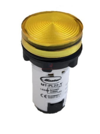 Đèn báo led MASTER màu vàng IP65 ( MT-PL22-Y )