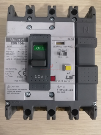 ELCB LS 4P 50A 18kA 30mA hoặc 1.2.500mA ( EBN104c )