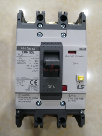 ELCB LS 3P 30A 14kA 30mA hoặc 1.2.500mA ( EBN53c )