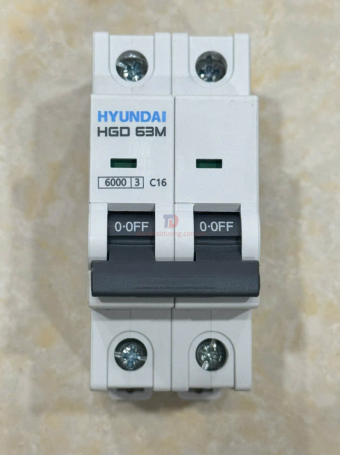 MCB HYUNDAI 2P 16A 6kA ( HGD63M )
