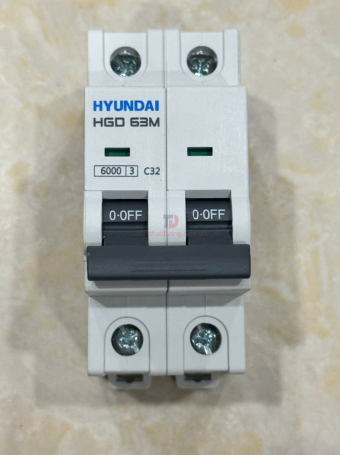 MCB HYUNDAI 2P 32A 6kA ( HGD63M )