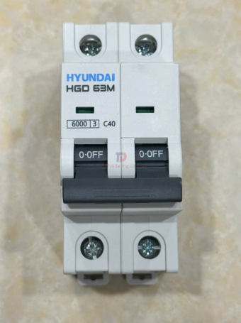 MCB HYUNDAI 2P 40A 6kA ( HGD63M )