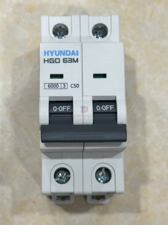 MCB HYUNDAI 2P 50A 6kA ( HGD63M )