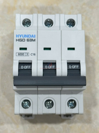 MCB HYUNDAI 3P 16A 6kA ( HGD63M )