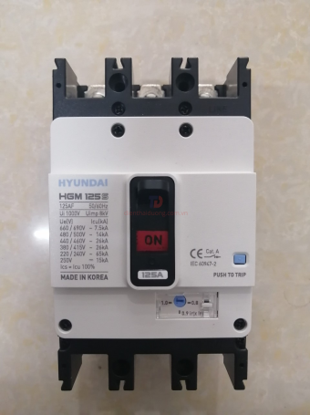 MCCB HYUNDAI 3P 125A 26kA ( HGM125S-F )