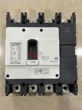 MCCB HYUNDAI 4P 175A 38kA ( HGM250H-F )