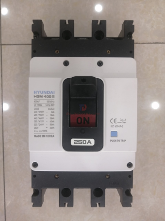 MCCB HYUNDAI 3P 250A 45kA ( HGM400E-F )