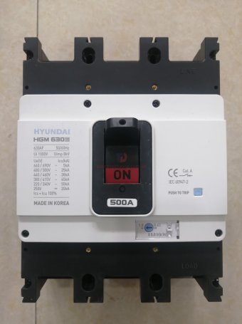 MCCB HYUNDAI 3P 500A 45kA ( HGM630E-F )