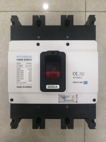 MCCB HYUNDAI 3P 500A 65kA ( HGM630S-F )