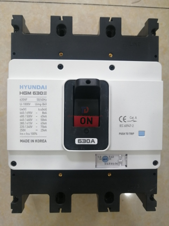 MCCB HYUNDAI 3P 630A 65kA ( HGM630S-F )