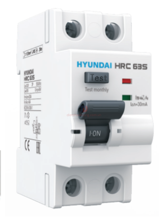 RCCB HYUNDAI 2P 25A 30mA 6kA ( HRC63S )