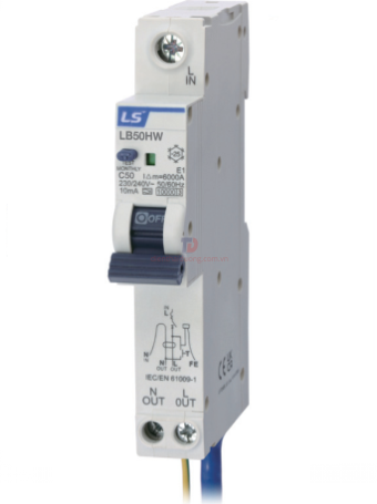 RCBO LS 1P+N 16A 10KA 30mA  ( LB50HW )