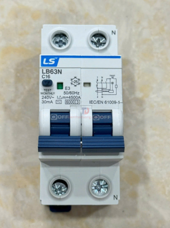RCBO LS 1P+N 16A 6KA 30mA  ( LB63N )