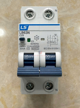 RCBO LS 1P+N 25A 6KA 30mA  ( LB63N )