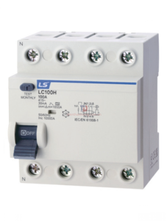 RCCB LS 3P+N 32A 30/100/300mA 10kA ( LC100H 3P+N )