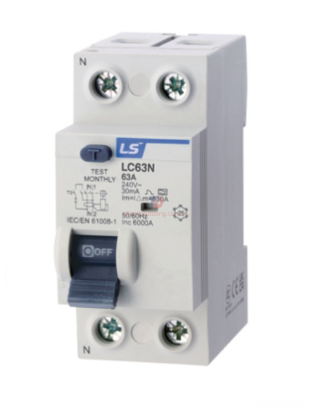 RCCB LS 1P+N 40A 30/100/300mA 6kA ( LC63N 1P+N )