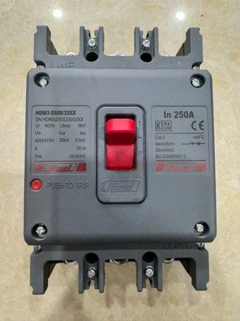 MCCB HIMEL 3P 250A 35kA ( HDM3250S25033XX )