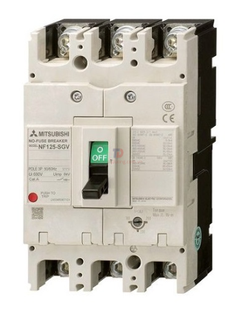 MCCB MITSUBISHI 2P 20A 85kA chỉnh dòng 0.8-1.0*In ( NF125-SGV )
