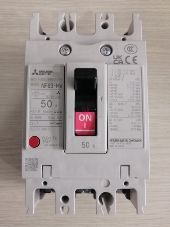 MCCB MITSUBISHI 3P 50A 10kA ( NF63-HV )