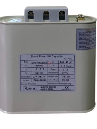 Tụ bù dầu NUINTEK 3P 10KVAr 440V ( ENU-44210KS )