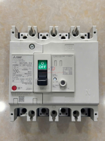 ELCB MITSUBISHI 4P 100A 30kA 30mA hoặc 1.2.500mA ( NV125-SV )