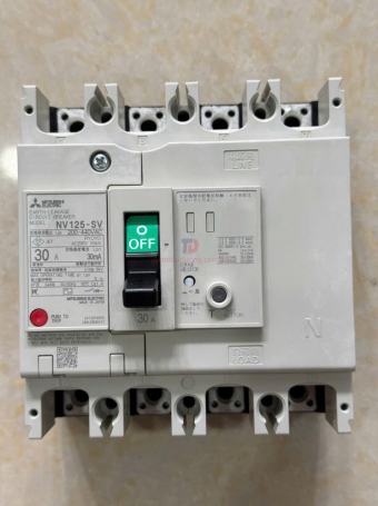 ELCB MITSUBISHI 4P 30A 30kA 30mA hoặc 1.2.500mA ( NV125-SV )