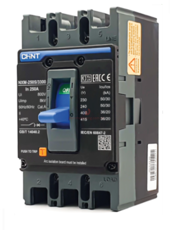MCCB CHINT 3P 225A 36kA ( NXM-250S/3300 )