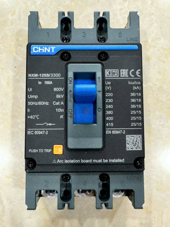 MCCB CHINT 3P 100A 25kA ( NXM-125S/3300 )