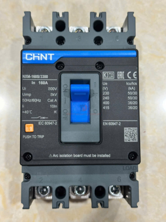 MCCB CHINT 3P 160A 36kA ( NXM-160S/3300 )