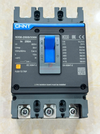 MCCB CHINT 3P 250A 36kA ( NXM-250S/3300 )