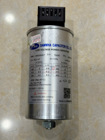 Tụ bù khô SAMWHA 3P 5KVAr 440V ( RMC-4450050KT )