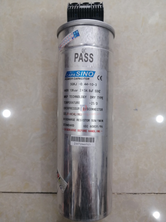 TỤ BÙ KHÔ SINO 3P 10KVAr 440V ( SGKJ-0.44-10-3 )