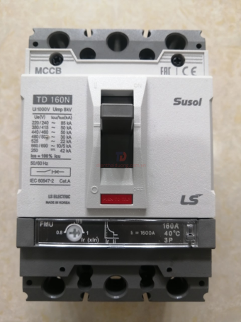 MCCB LS 3P 160A 50kA chỉnh dòng 0.8-0.9-1.0 x In ( TD160N FMU160 )