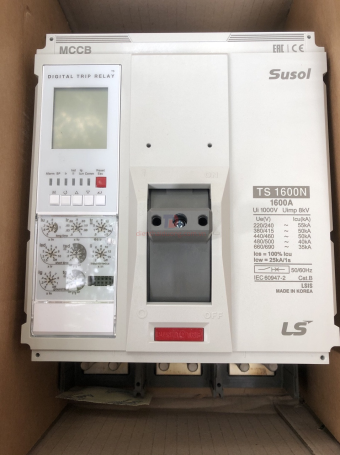 MCCB LS 3P 1600A 50kA chỉnh dòng điện tử 7 bước từ 0.4~1.0 x In ( TS1600N ) 